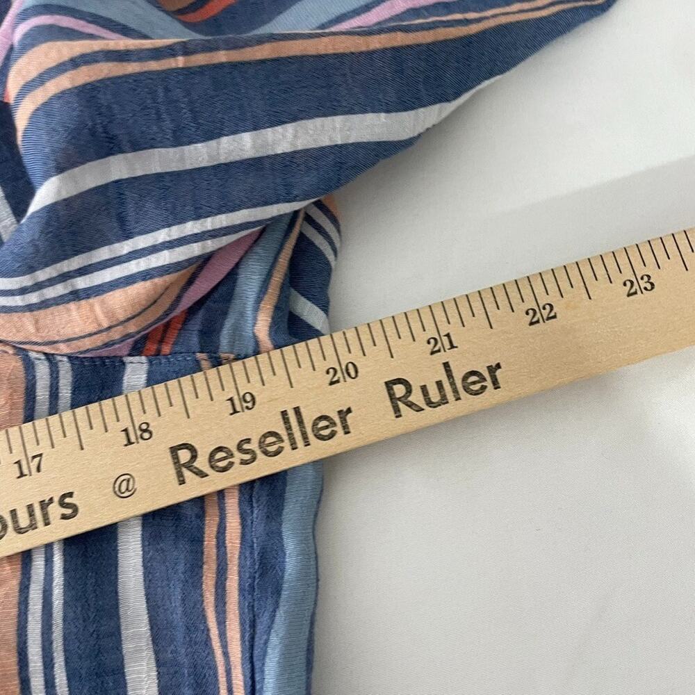 Ruby Rd Button Front Blouse Top M Multicolor Stri… - image 5